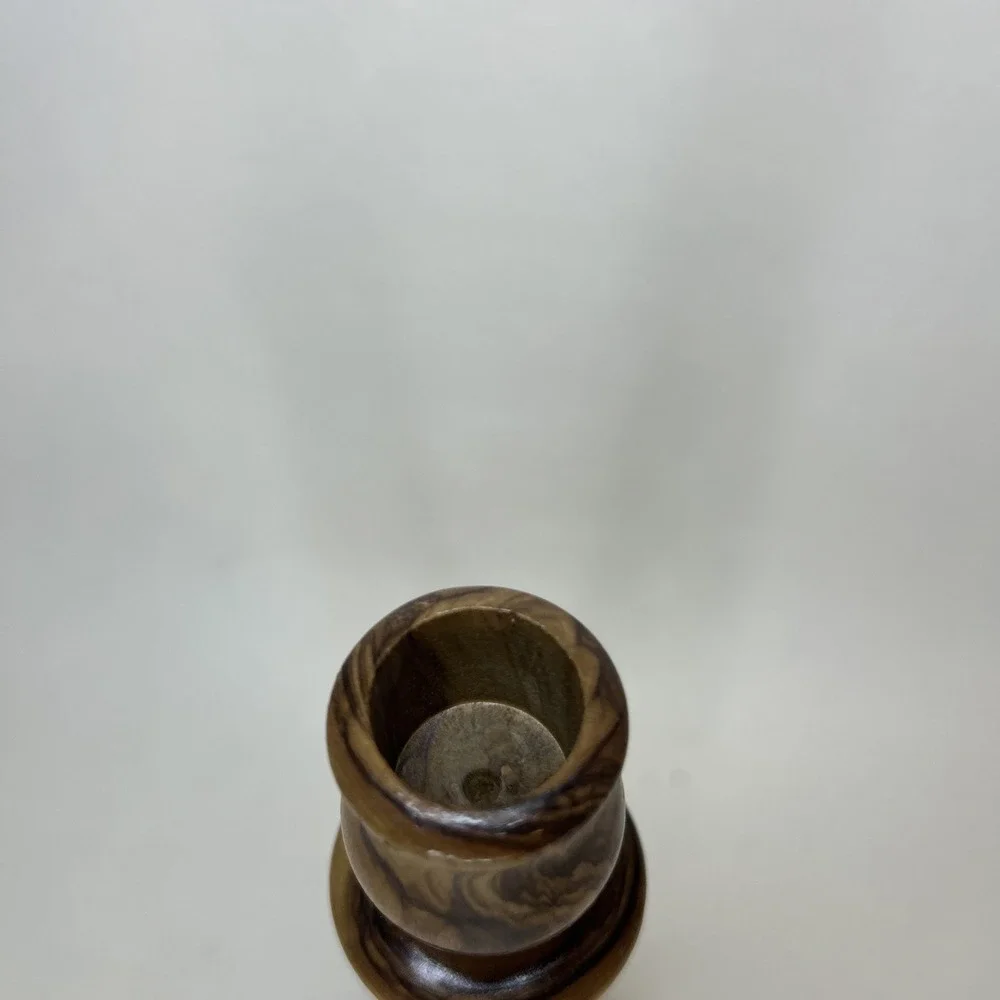 Olive Wood Candle Stick Holder‎
